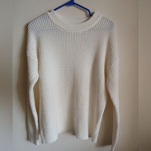 Time & Tru Women Size Large White Sweater